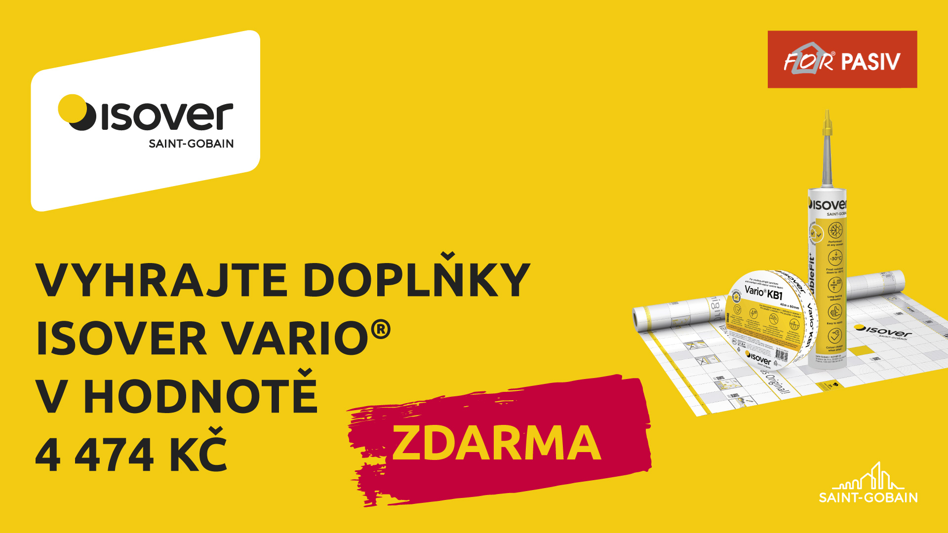 Vyhrajte výrobky Isover Vario® v hodnotě 4 474 Kč!