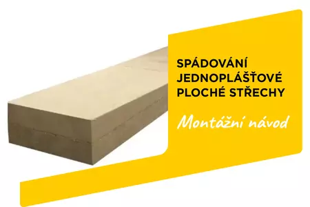 Spádování jednoplášťové ploché střechy pomocí polystyrenu (EPS) nebo minerální vlny