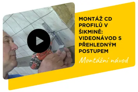 Montáž CD profilů v šikmině: videonávod s přehledným postupem