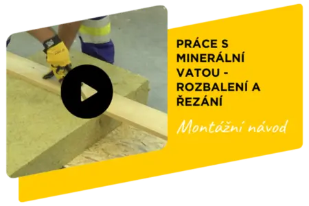 Práce s minerální vatou - rozbalení a řezání