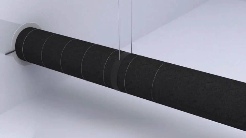 Zajišťování izolačních pouzder U Protect Vent Section pomocí ocelových drátů.