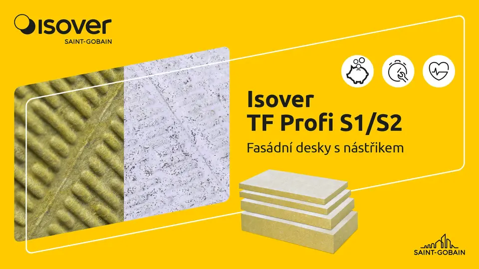 Isover TF Profi S1/S2 - Fasádní desky s nástřikem pro kontaktní zateplovací systémy